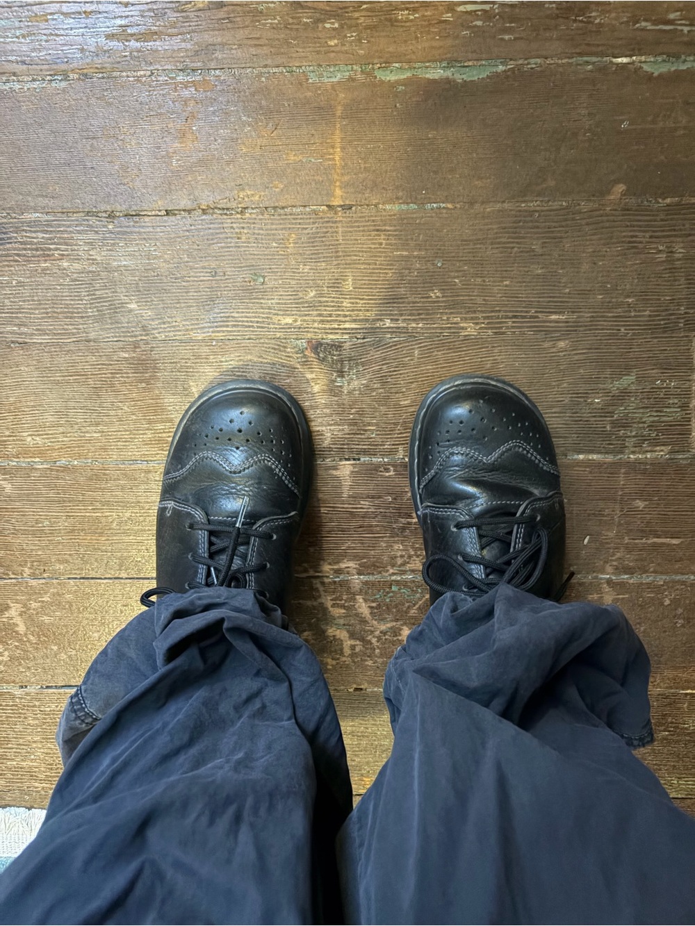 Dr. Martens Black Leather Brogue Derby Shoes